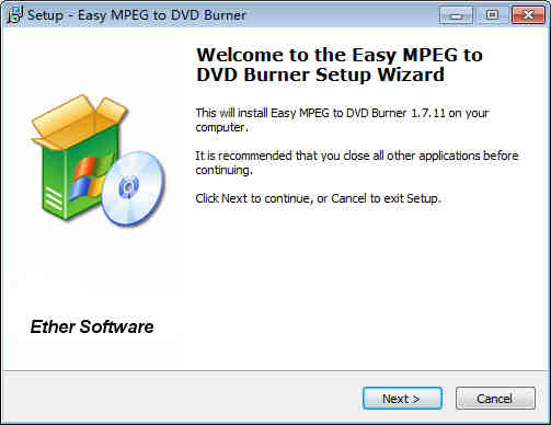 Easy MPEG to DVD Burner