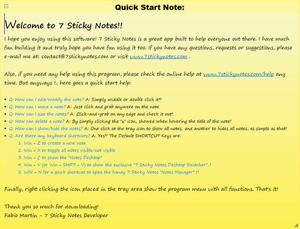 7 Sticky Notes(ǩ)
