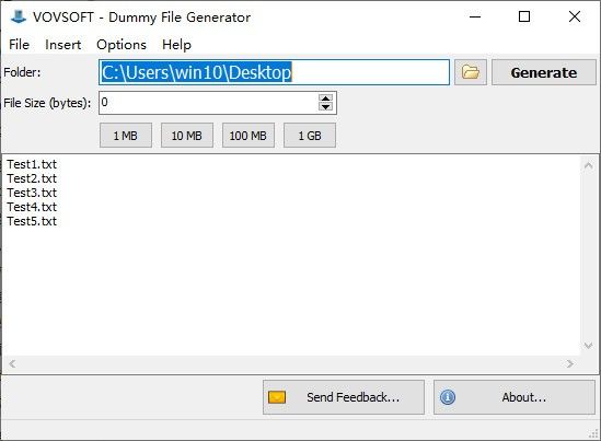 Vovsoft Dummy File Generator(ļ)