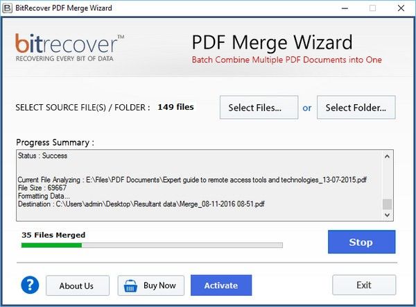 BitRecover PDF Merge Wizard(PDFϲ)