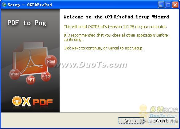 OX PDF to PSD Converter