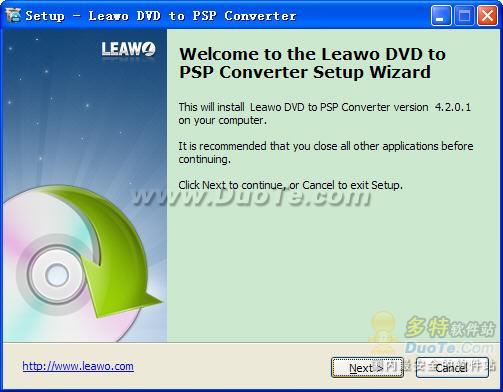 Leawo Free DVD to PSP Converter