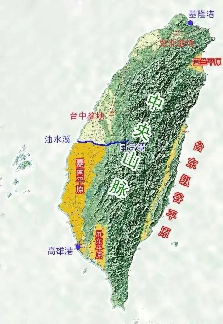 中央山脉南北贯穿台湾岛,长约320公里,宽约80公里,有62座山峰高度在3