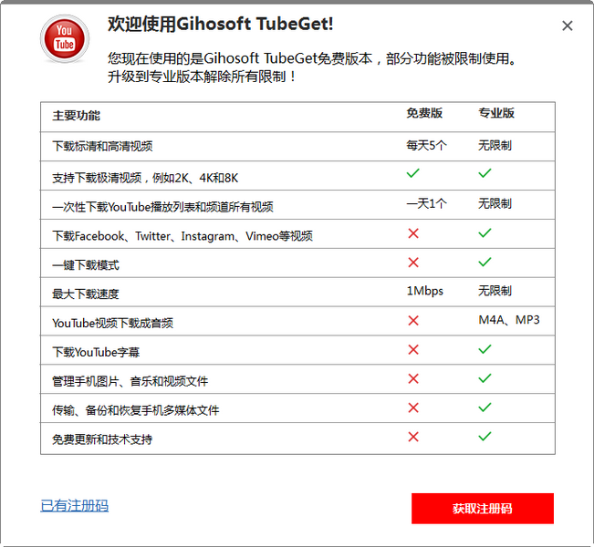 Gihosoft TubeGet(YouTube)