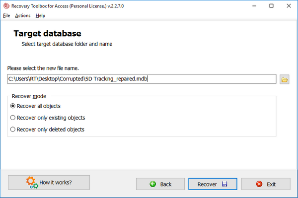 Recovery Toolbox for Access