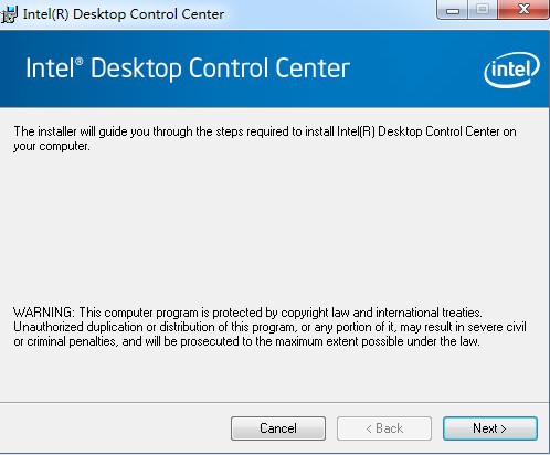 intel desktop control center