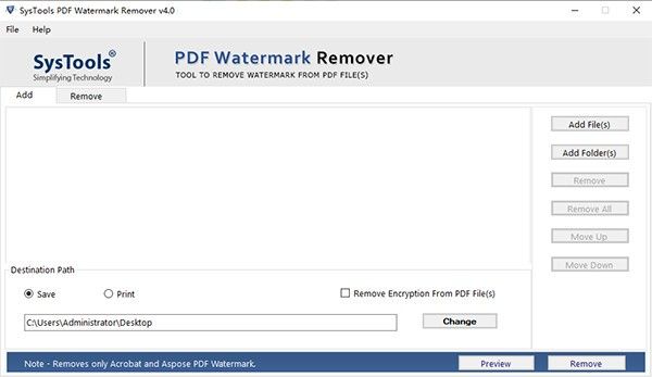 SysTools PDF Watermark Remover(PDF文件处理软件)