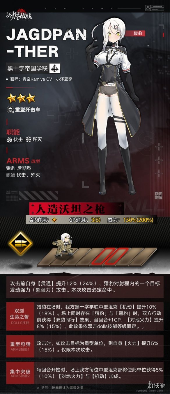 灰烬战线猎豹军备档案 灰烬战线猎豹怎么样