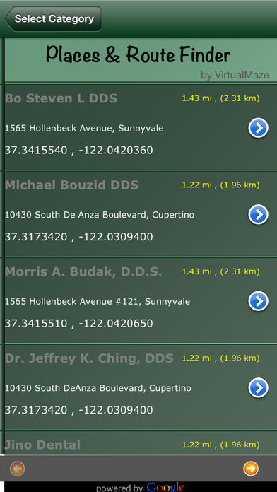 Places & Route Finder