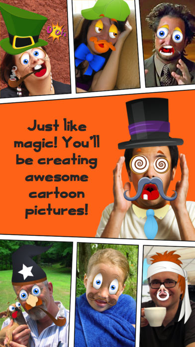 Funny Cartoon Face Photo Booth