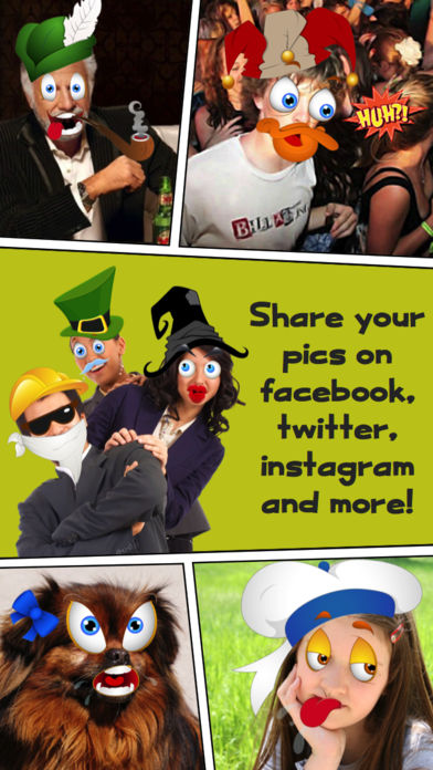 Funny Cartoon Face Photo Booth