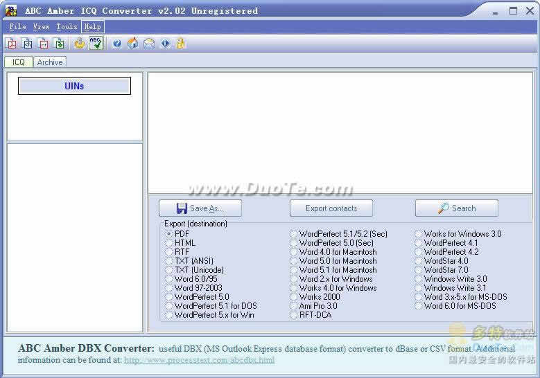 ABC Amber ICQ Converter