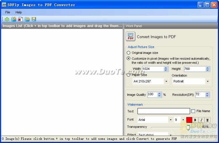 5DFly Images to PDF Converter