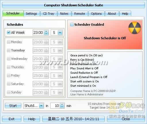 Shutdown Scheduler