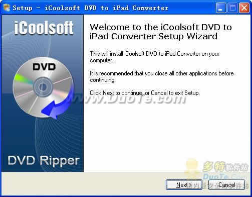 iCoolsoft DVD to iPad Converter