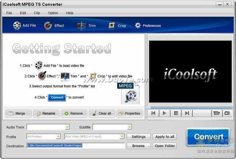 iCoolsoft MPEG TS Converter