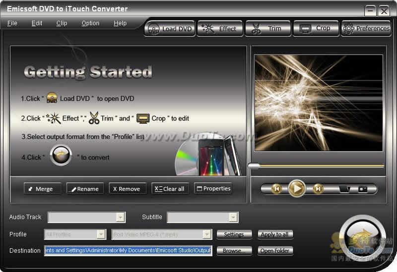 Emicsoft DVD to iTouch Converter