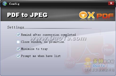 OX PDF to JPEG Converter