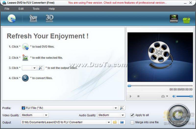 Leawo Free DVD to FLV Converter