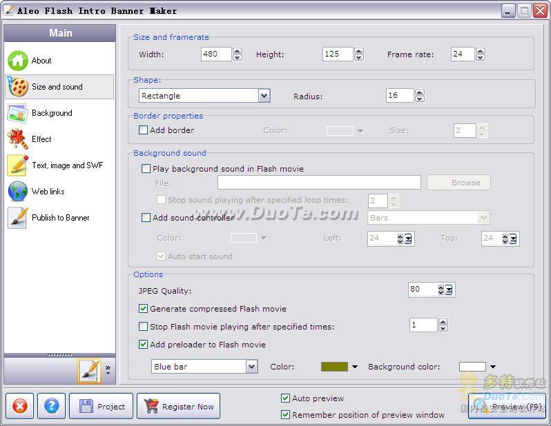 Aleo Flash Intro Banner Maker