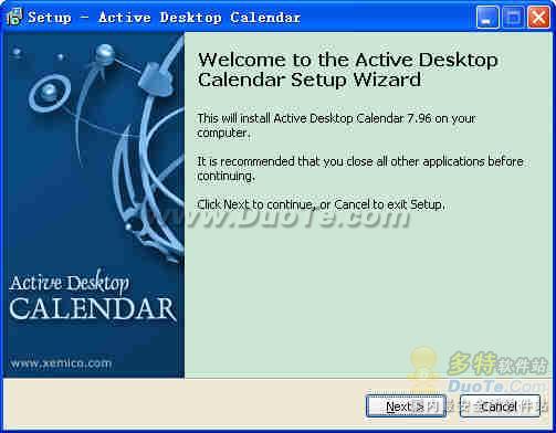 Active Desktop Calendar V7.96 Build 111123