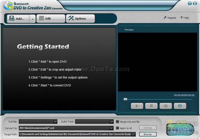 Daniusoft DVD to Creative Zen Suite
