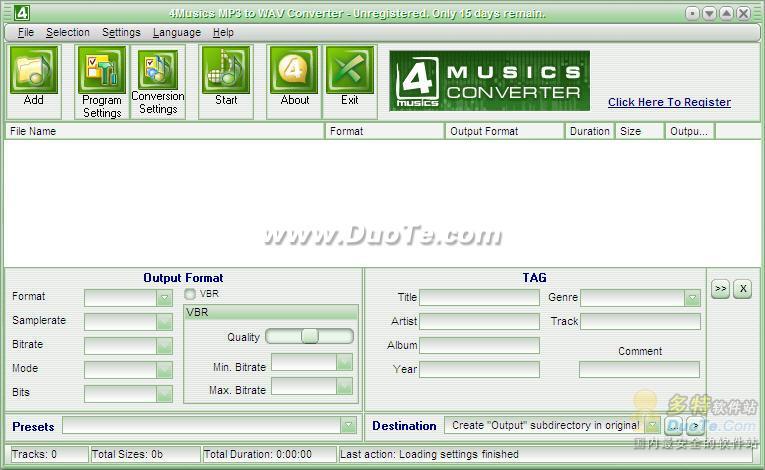4Musics MP3 to WAV Converter