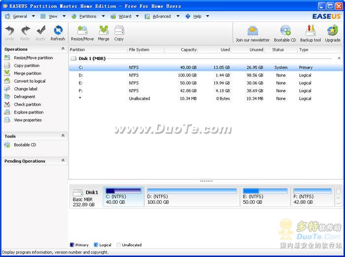 EASEUS Partition Manager Home Edition