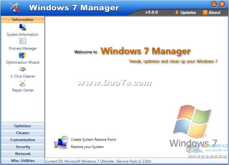 Windows 7 Manager(win7)