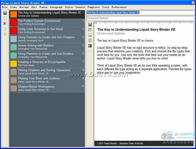 Liquid Story Binder XE