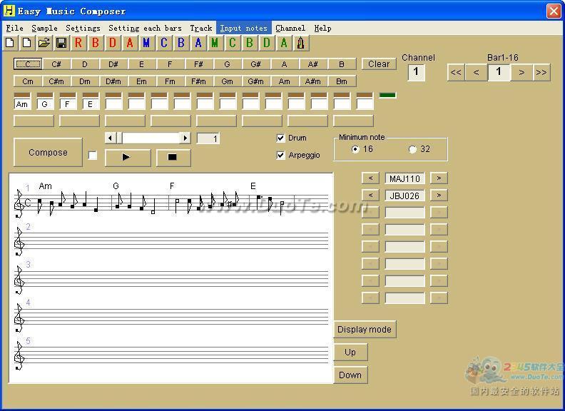 Easy Music Composer free()