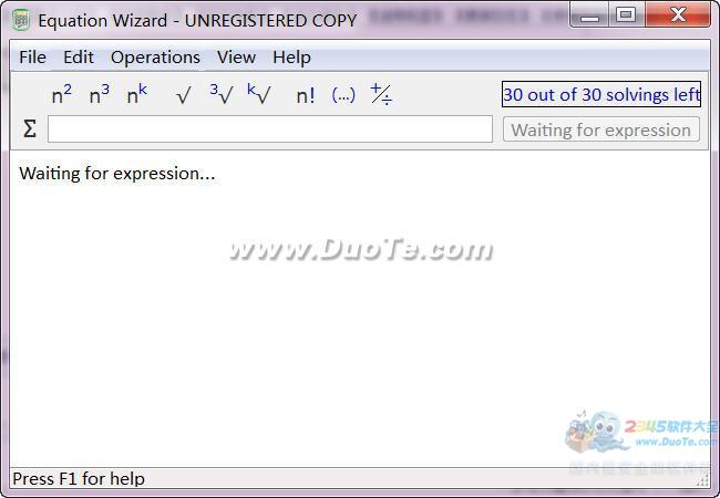 Equation wizard