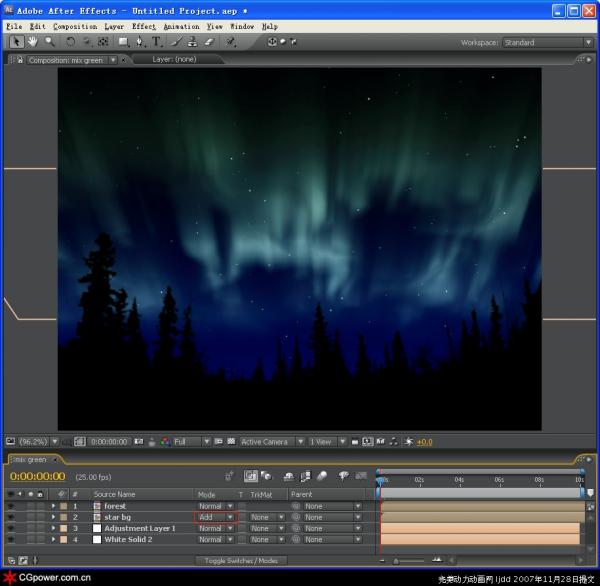 After Effects 使用技巧之漂亮的极光