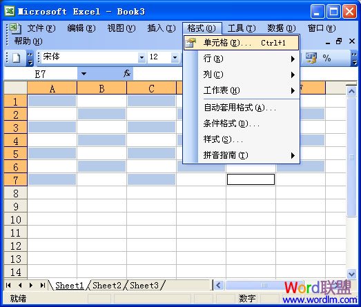 Excel 2003ı߿򼰱ɫ