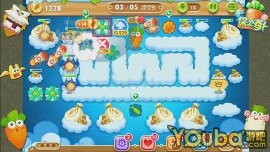 保卫萝卜2极地冒险第61关金萝卜攻略