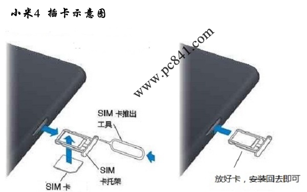 小米4怎么装SIM卡？