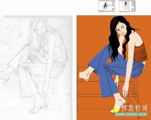哇哦!CorelDraw绘制人物图像方法